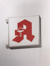 Lade das Bild in den Galerie-Viewer, Apotheken "A", Wandversion, doppelseitig, Profil 4, LED-Ausleuchtung, 1.000 x 1.000 x 140 mm